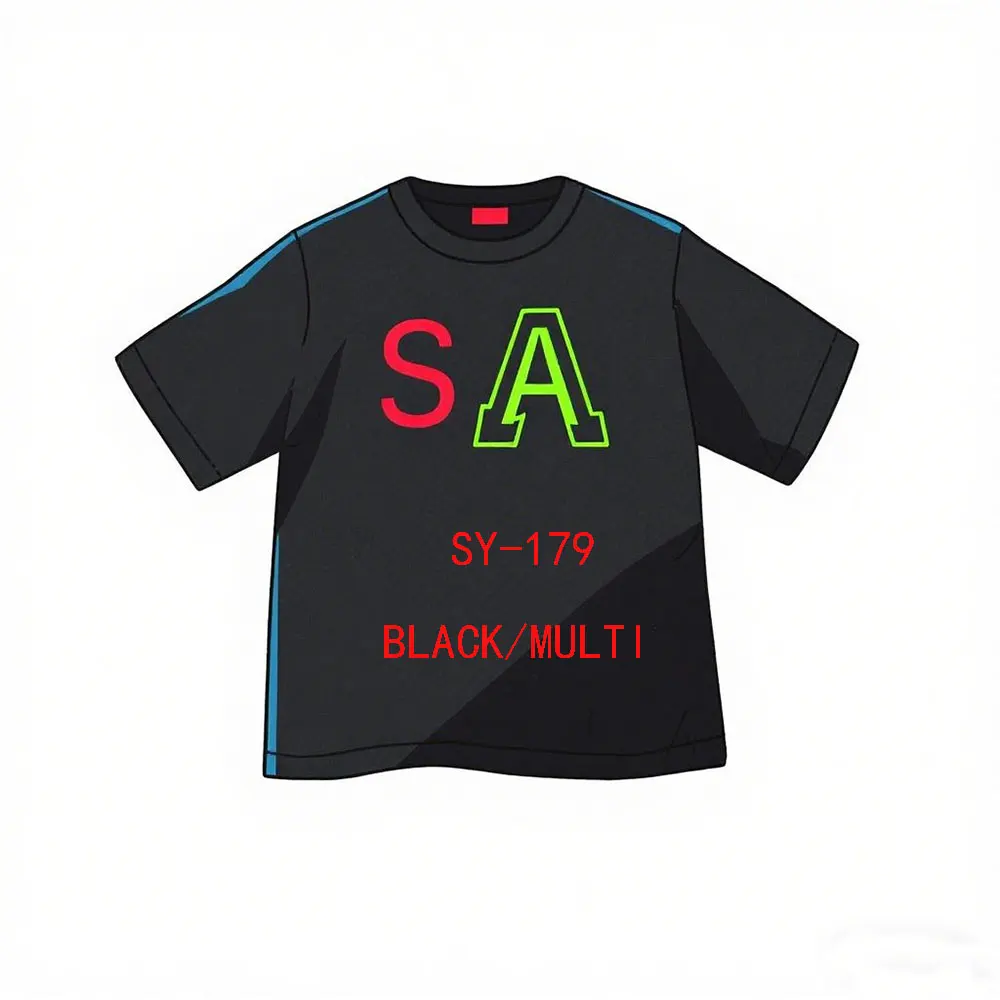 SY-179 Unisex Cotton Short Sleeve Tee Jogger T-shirt Summer Tracksuit Top Comfortable Breathable Casual Fashion