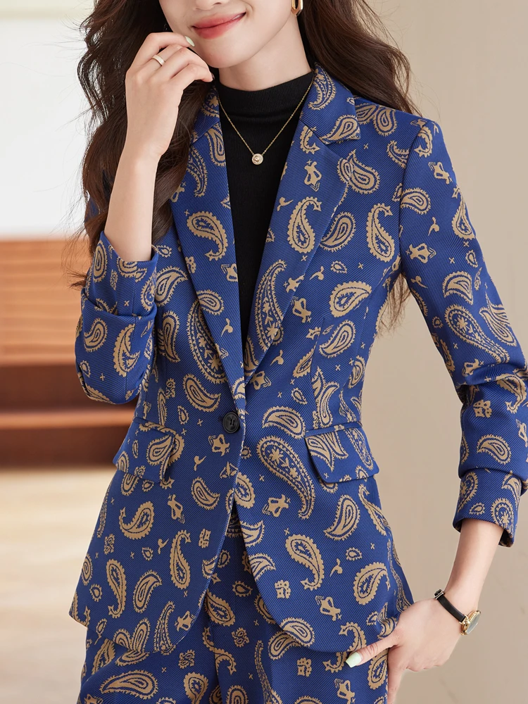 Formal Blazer for Women, Business Suits, Autumn and Winter Work Wear, Jackets and Pants, Quality Office Uniform 2-Piece