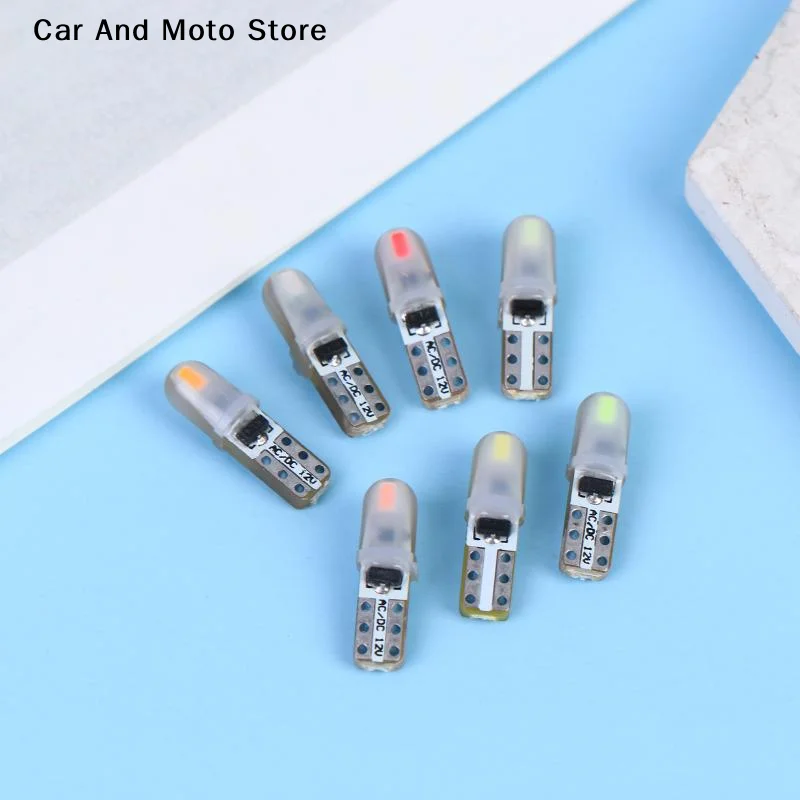 

【CMO】10 шт. светодиодных ламп T5 3014 2SMD, суперяркие, для приборной панели автомобиля, силиконовые, боковые клиновидные лампы