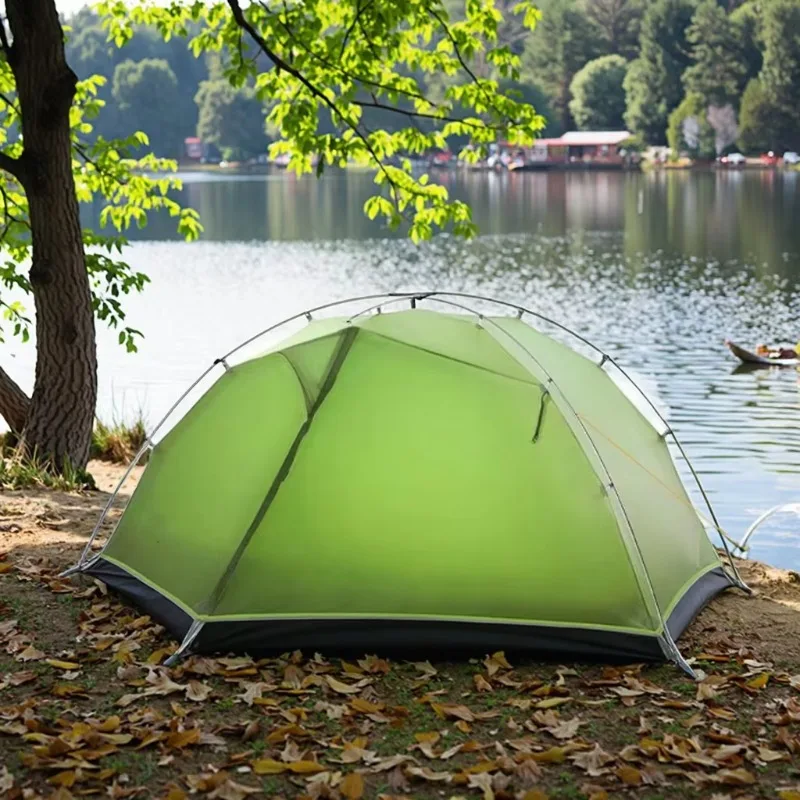 

2025 Lightweight Double-Layer Outdoor Camping Tent Waterproof Polyester Factory Sale For 2 People Mountaineering Tents