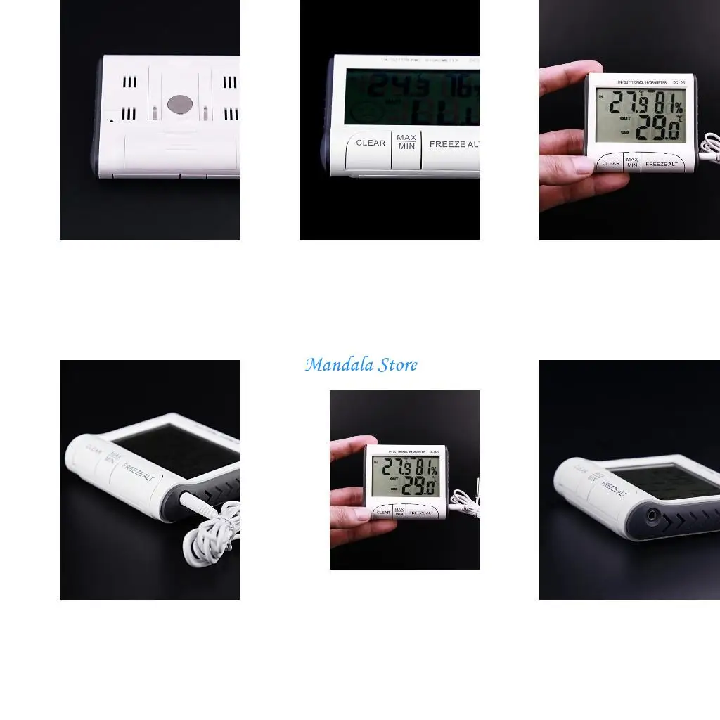U2JC ميزان الحرارة الإلكتروني الرطوبة كاشف درجة الحرارة والرطوبة في الأماكن المغلقة