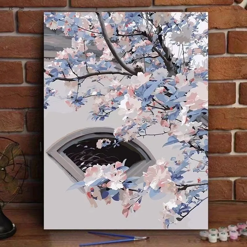 

1-0066 Mountain Lake Scenery Oil Painting Wall Art