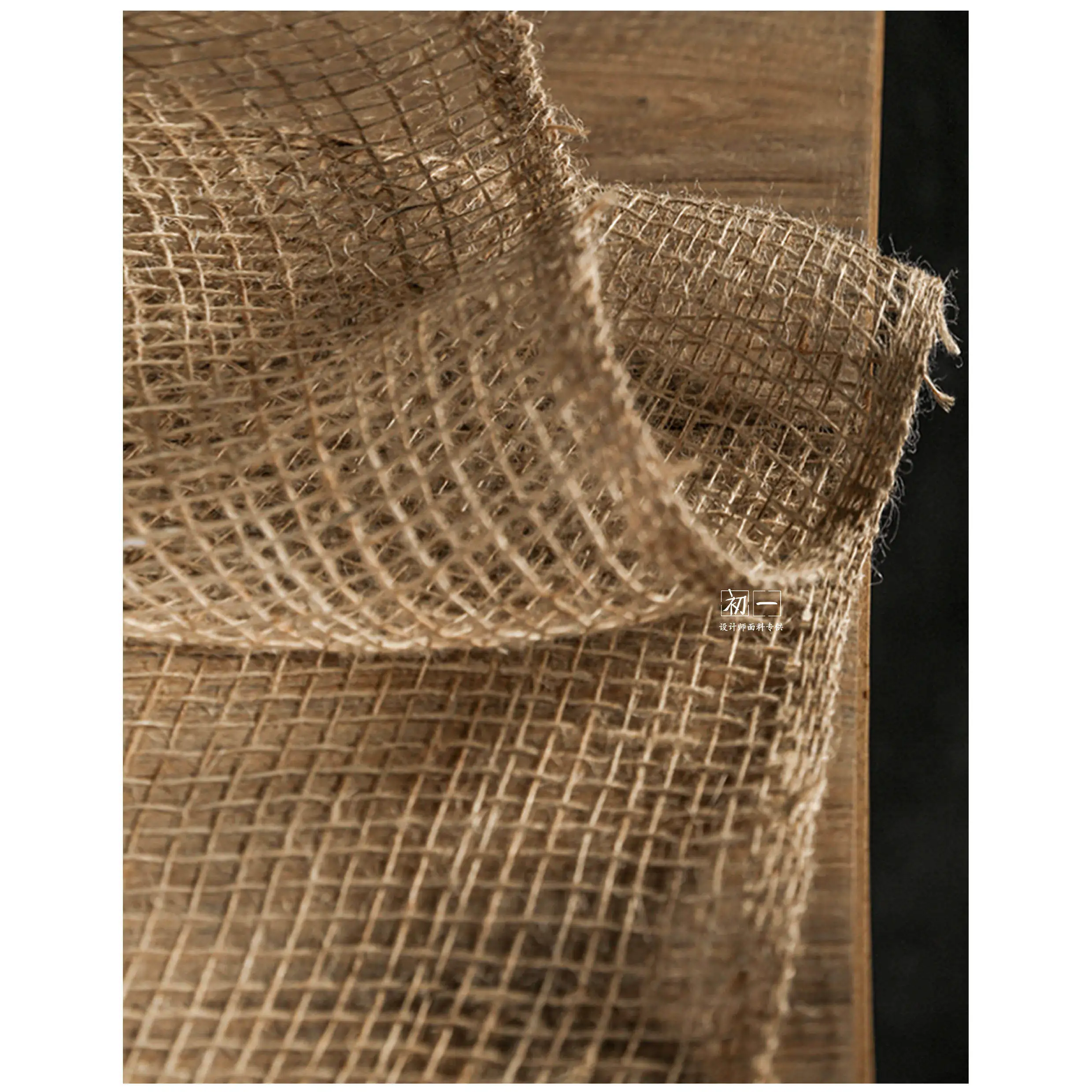 Vintage Cambric Zen Natural Yellow Cambric Mesh See-through Coarse Linen Mesh DIY Decoration Accessories Fabric