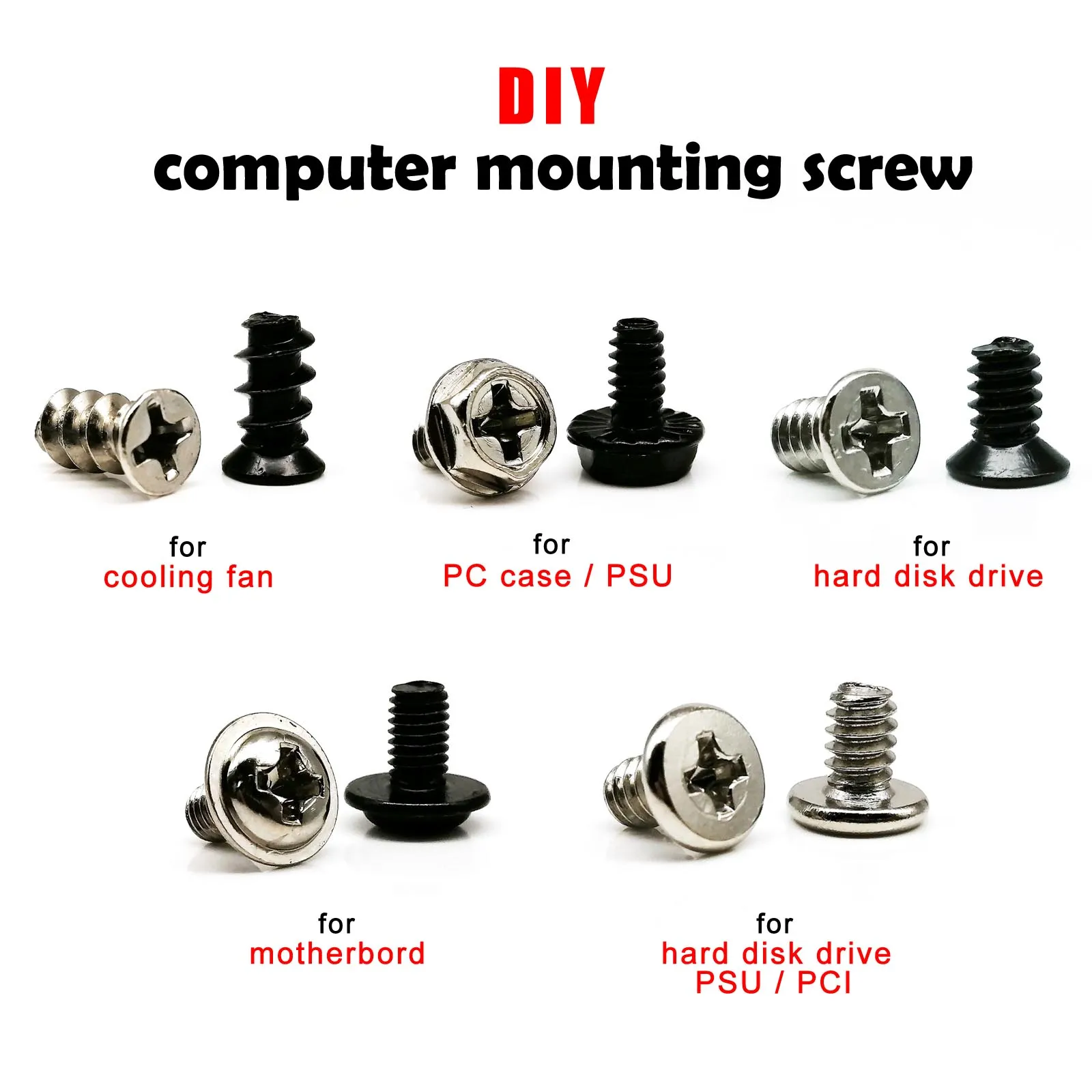 25 pz Testa Phillips Vite Bullone Per Computer PC Case Disco Rigido Ventola Di Raffreddamento Motherboard Alimentazione HDD PSU PCI Montaggio di Riparazione