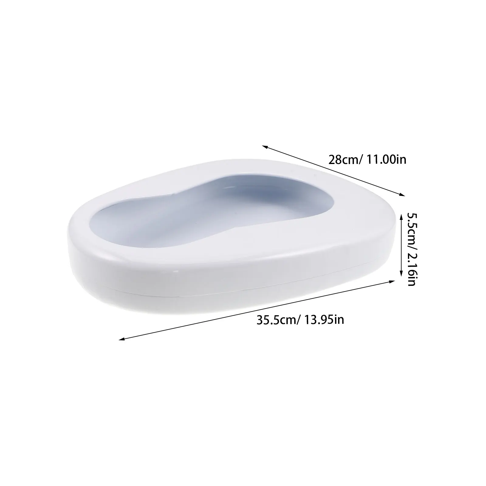Metal Bedpan for Bedridden Elderly Lightweight Portable Spill Proof Bed Pan for Hospital Home Adult Female Male Care Solution