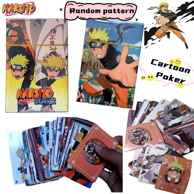 Two-Dimensional Naruto Anime Exquisite Playing Cards Accessories Naruto Uzumaki Sakura Haruno Casual Entertainment Fun Cards