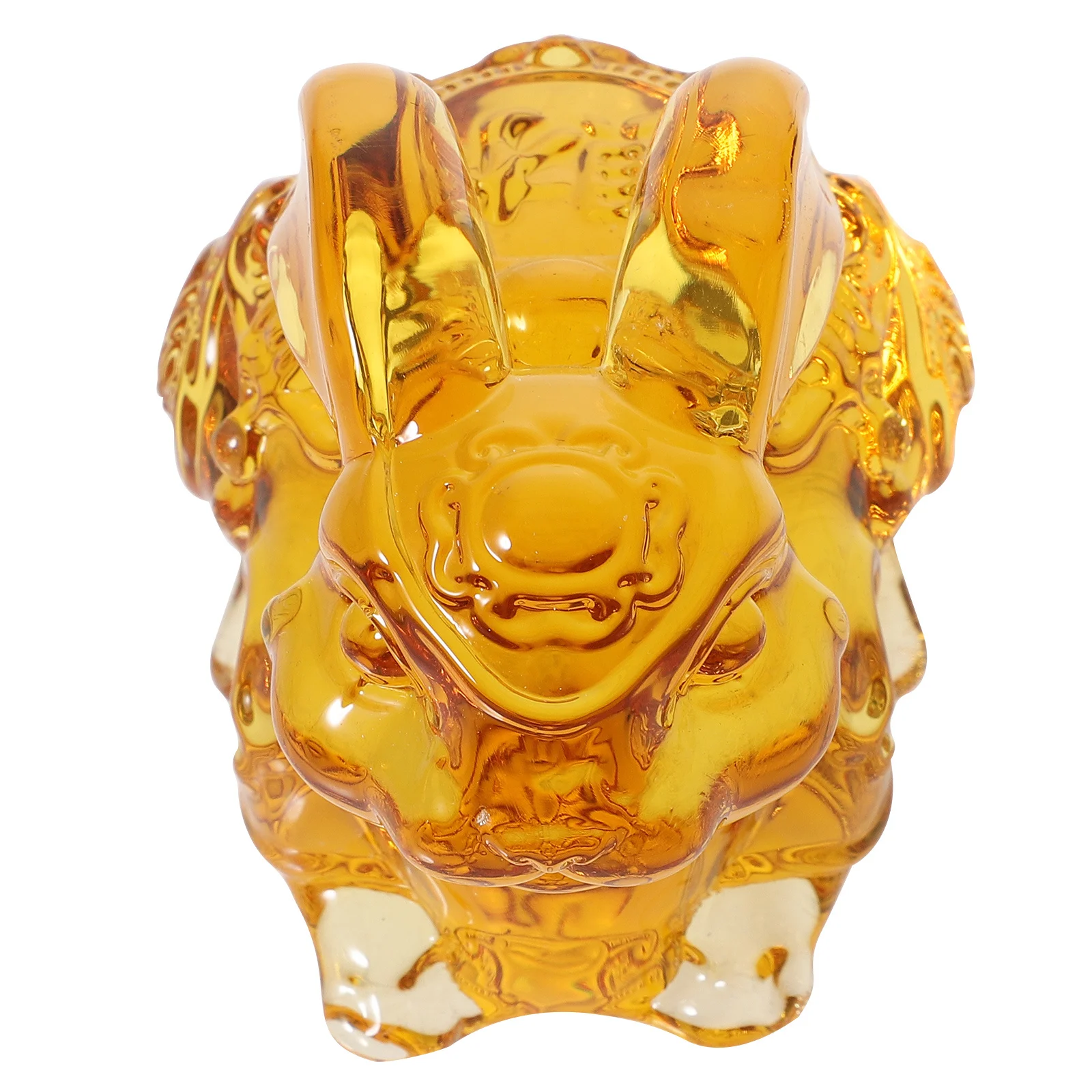 

Exquisite Crystal Zodiac Rabbit Ornament Transparent Bunny Craft Desktop Garden Decorative Statue Miniature Animal Art
