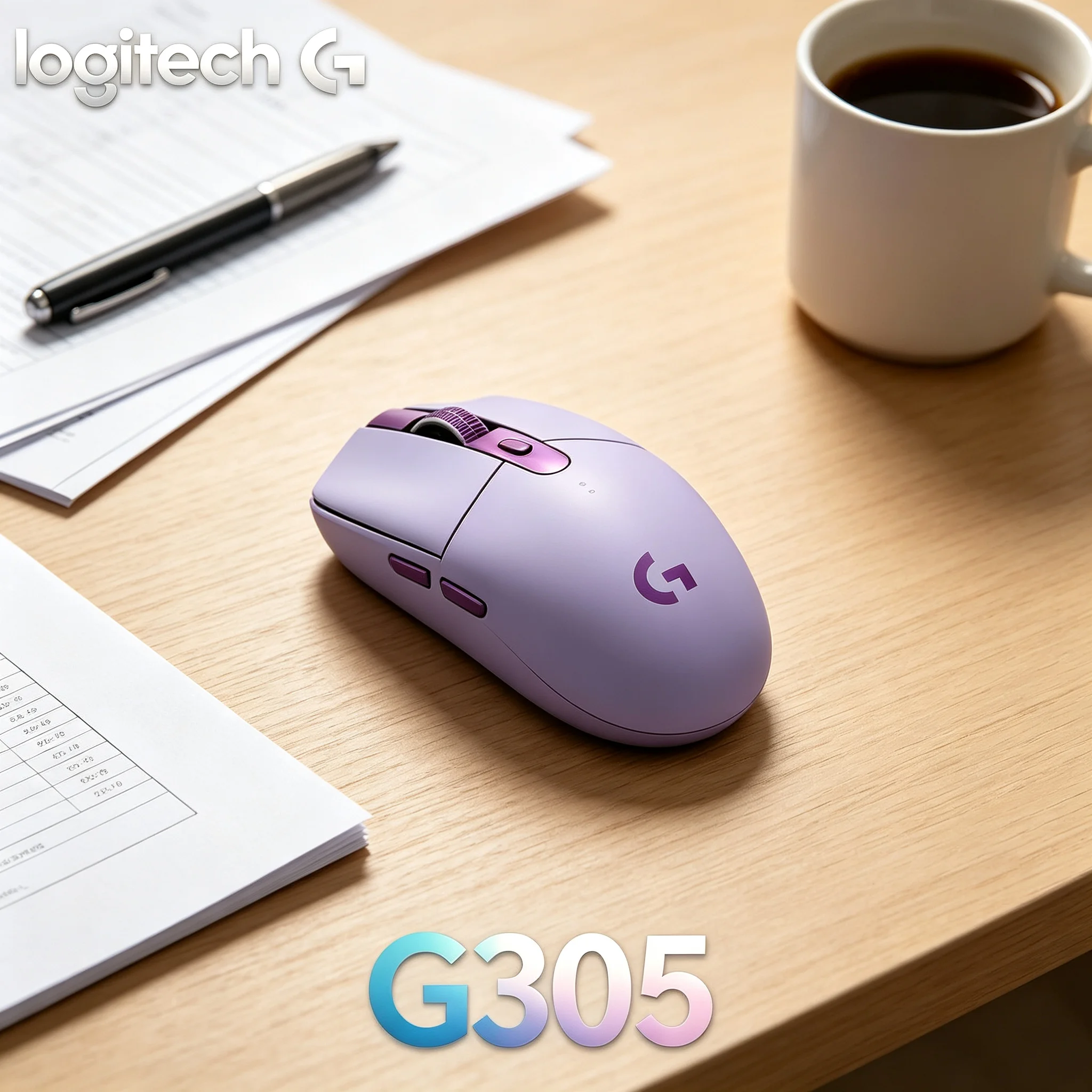 Logitech G305 HERO Wireless Gaming Mouse, Fast Response Clicks, Max 12K DPI Tracking for Competitive Game & Business Office