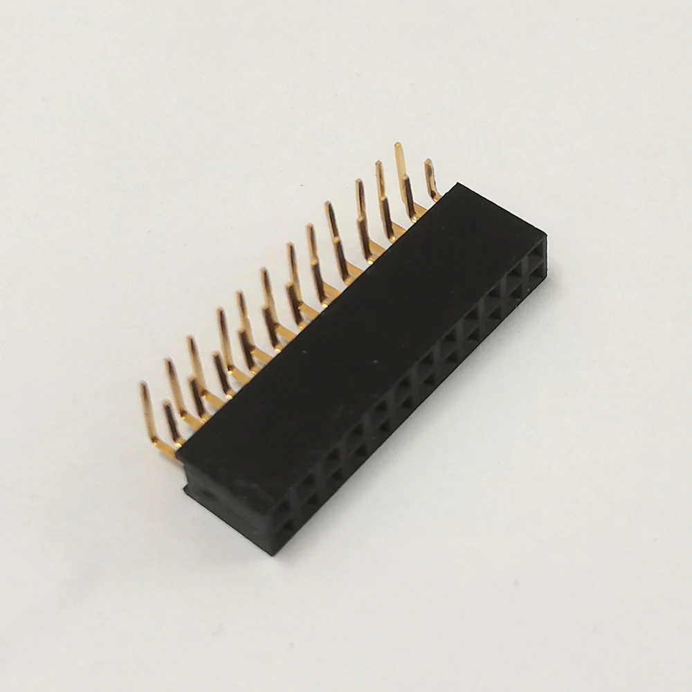2,54 mm Rastermaß, zweireihige, rechtwinklige Buchsenleiste, 90-Grad-Biegestift-Steckverbinder, 2x2P/3/4/5/6/7/8/9/10/12/20/40P PCB-Buchse – Detail 15