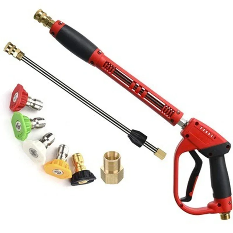 Pure copper high-pressure water gun for car washing, water gun cleaning machine, movable quick insertion cleaning gun