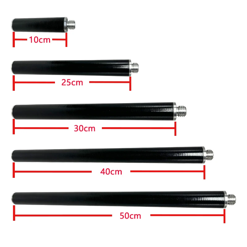 

Carbon Fiber Pole 10/25/30/40/50CM Antenna Extend Section Pole surveying pole GPS Extension Rod Diameter 25mm 5/8 x 11 thread