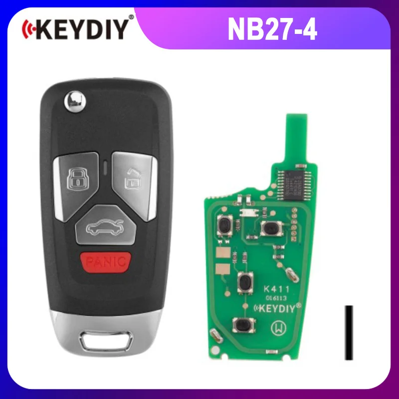 KEYDIY KD NB27-4 Universal Flip Remote Key 4 Buttons Compatible with Audi Type