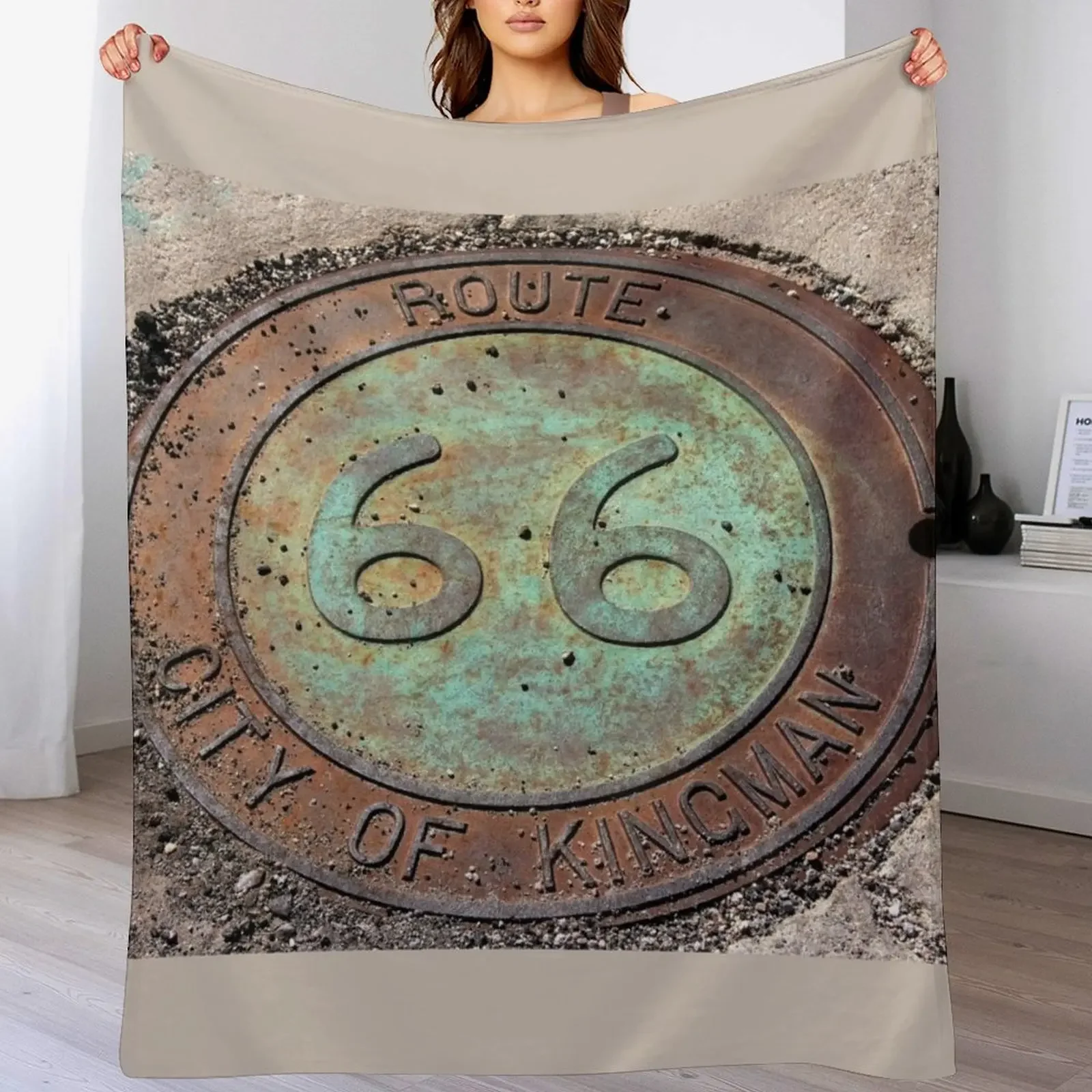 

Route 66 - City of Kingman Throw Blanket Luxury St Flannels funny gift Nap Blankets