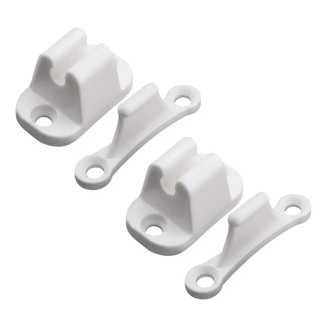 

2 Sets Exterior Main Door Locker Catch Stop Retainer Holder RV Caravan Motorhome Camper White Nylon
