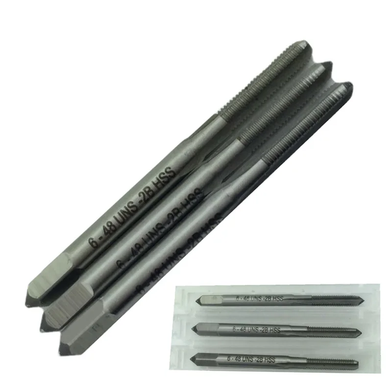 

3PCS High Quality 6-48 UNS Flute HSS TAP SET NORSEMAN VIKING Metalworking Hand Tools Machine Tap For Metal Workpieces
