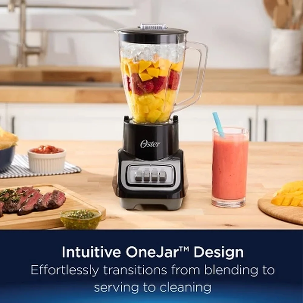 Turbo 800W Countertop Blender 5-Speed 6-Cup Capacity Dishwasher-Safe OneJar Design Smoothies Frozen Drinks Baby Food Salsas