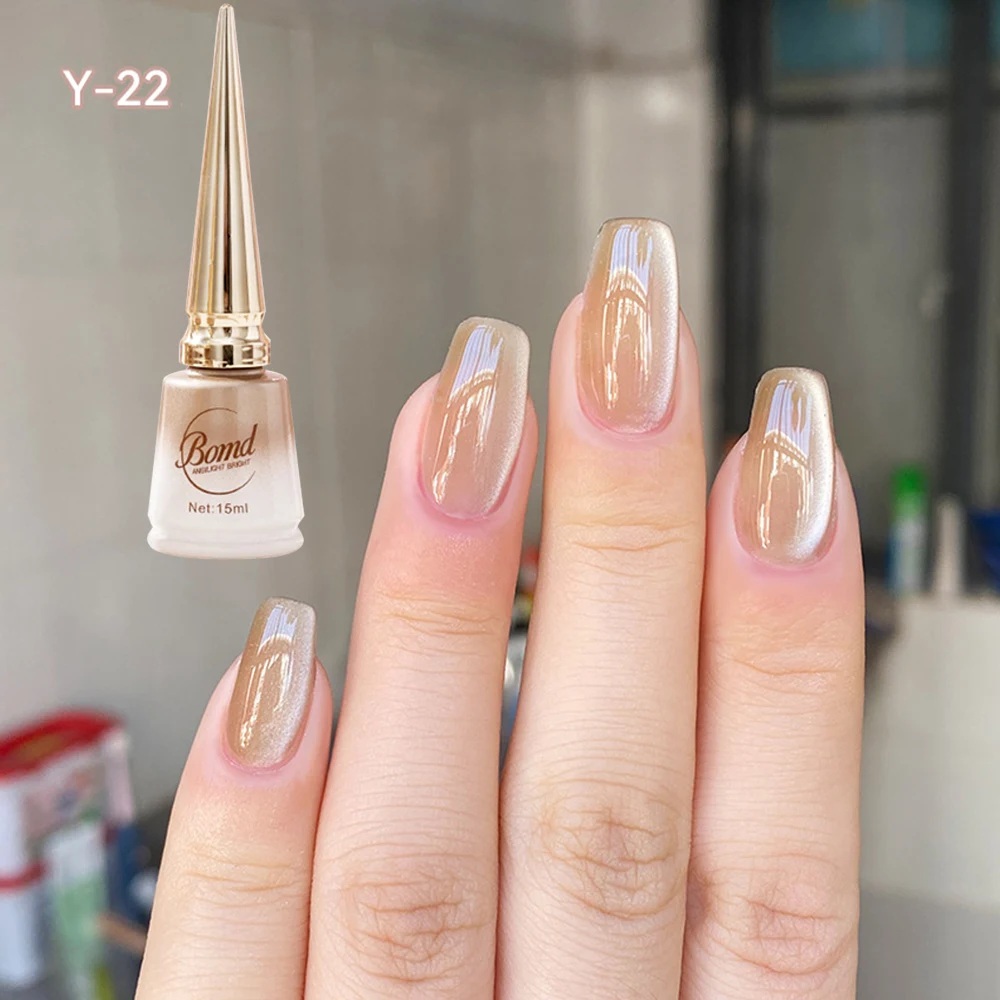 Sparkling Moonlight White Cat Eye Magnetic Gel Nail Polish Milk Tea Glitter Semi Permanent Soak Off UV Gel Varnish Manicure Tool