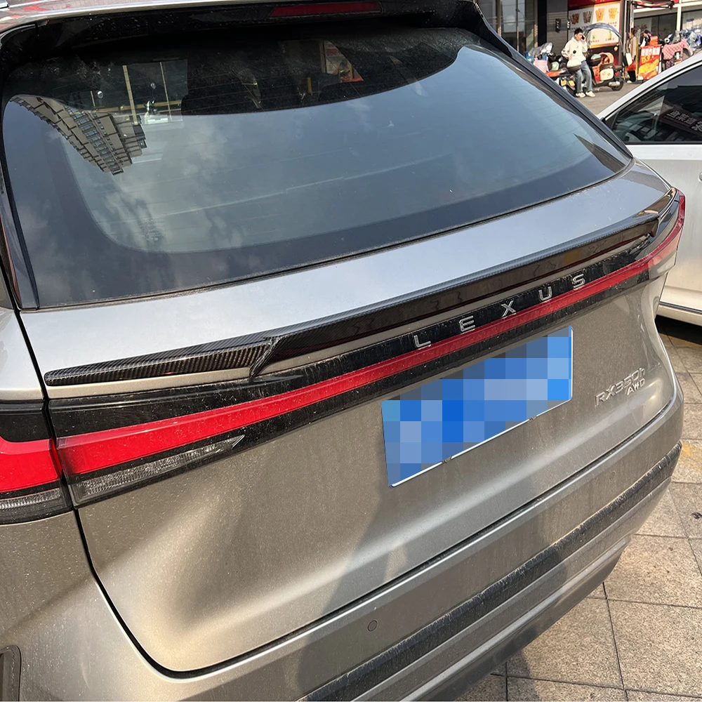 For 2023 2024 2025 Lexus RX rx350H rx450 rx500H Rear Case Cover Line Lee Case Cover Spoiler Tail Fin Carbon Fiber Car Trim Kit