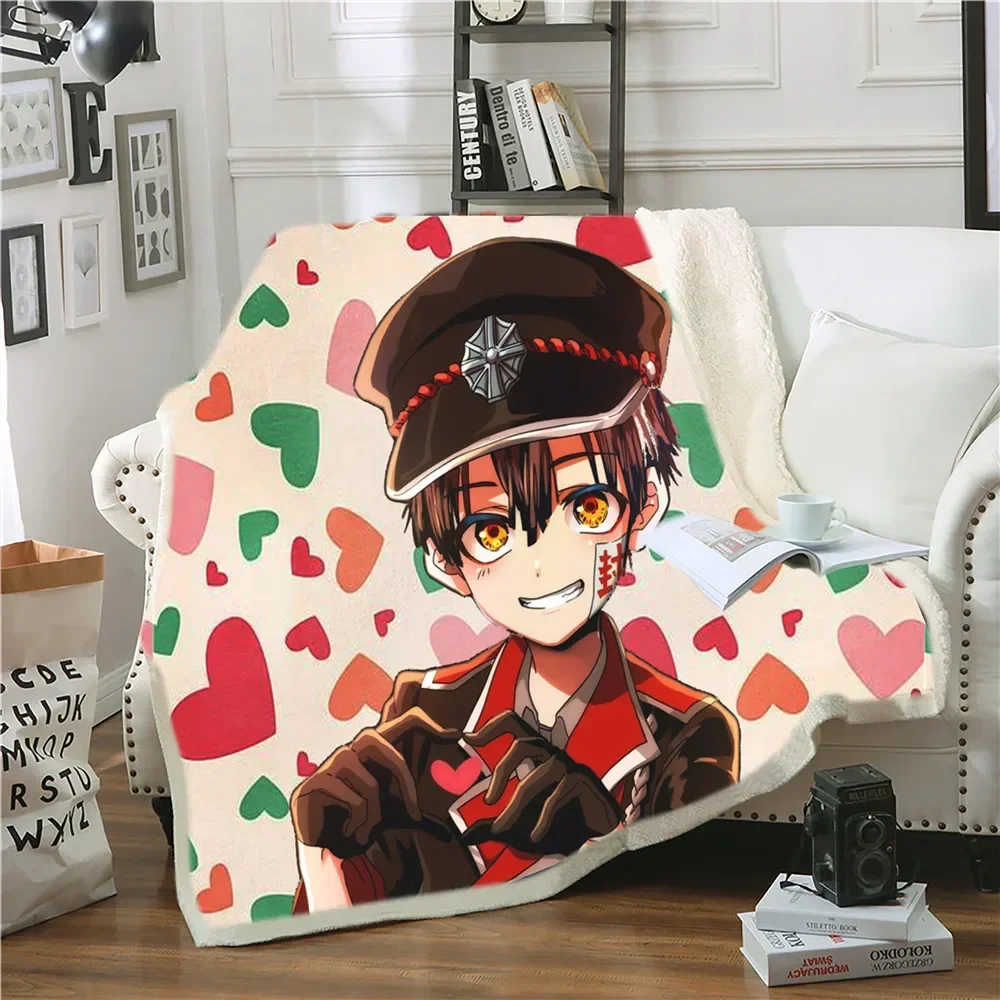 Anime Toilet-bound Hanako-kun Blanket Soft Sofa Cover Throw Blanket Fleece Tapestry Lightweight Warm Bed for Bedroom Couch