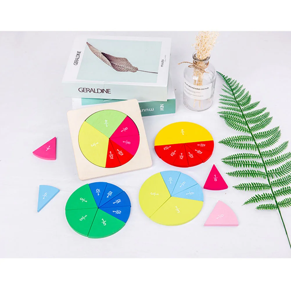 

1Pcs Colorful Learning Disk Fraction Pie for Children Math Teaching Aid Visual Educational Tool for Fractions Counting