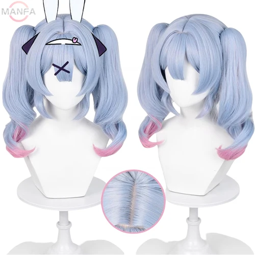 2 estilos de Miku Rabbit Hole Cosplay peluca pelucas sintéticas resistentes al calor + gorro de peluca