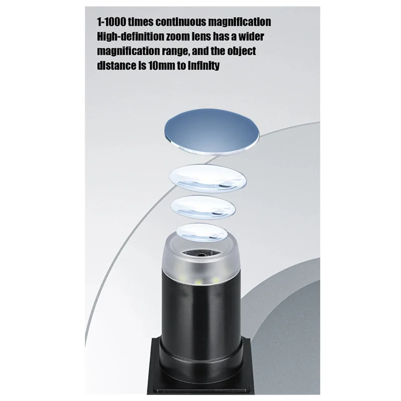 Microscópio digital de alta definição, 5.5-Polegada, 1000x, para reparo de celular, inspeção de qualidade de tecido, inspeção de qualidade, dur