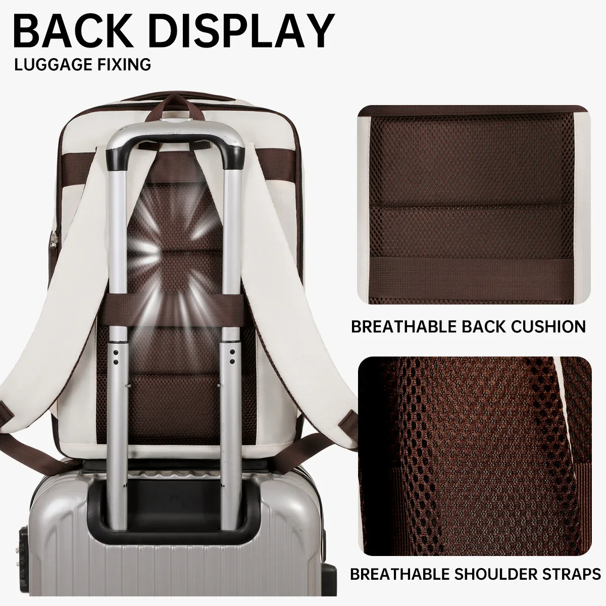 Cross-Border Travel Backpack with Expandable Multi-Functional School Bag, Casual Travel Bag, Luggage Bag, Student Business Backpack for Men