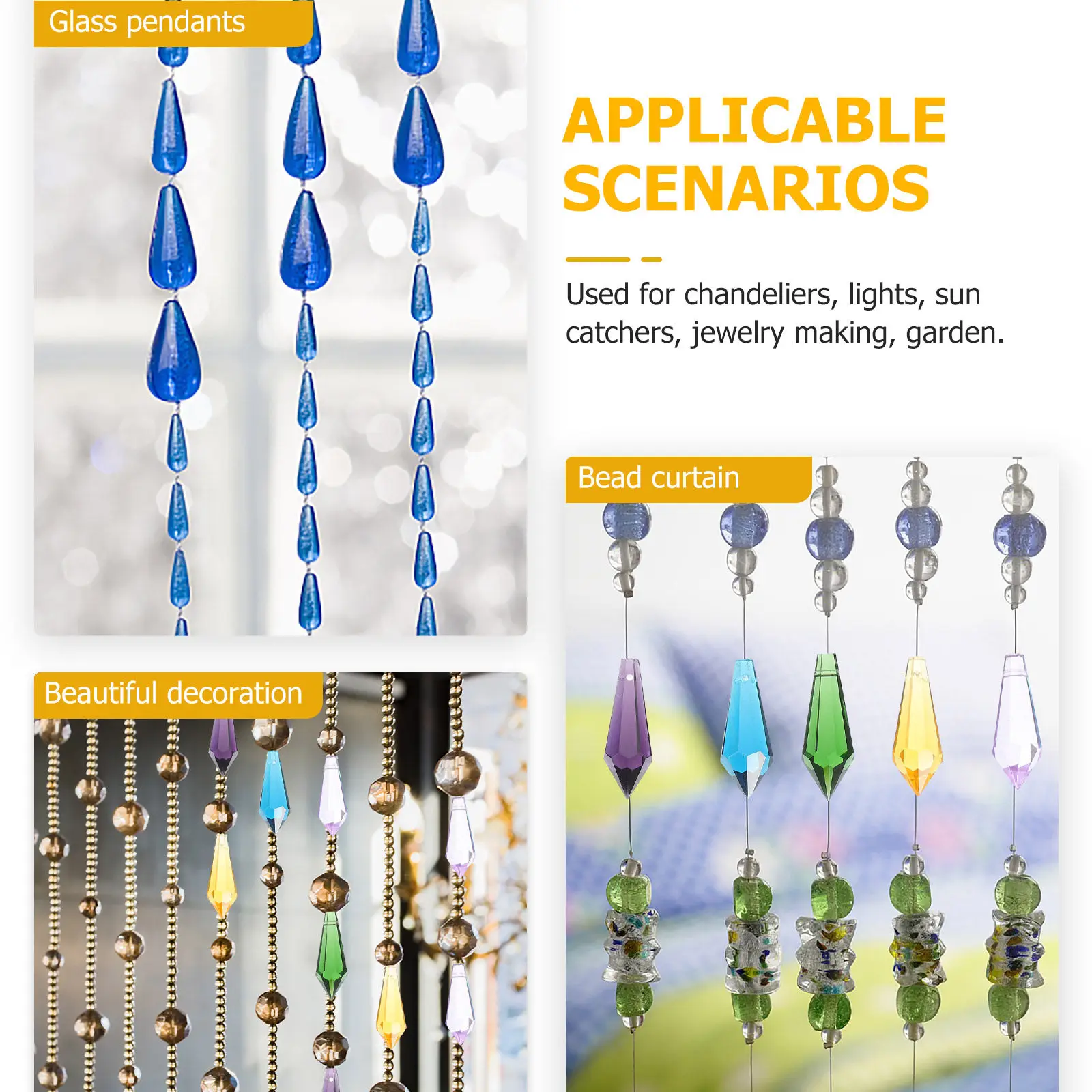 20Pcs Crystal Glass Pendants for Chandeliers Lights Sun Catchers Jewelry Making Garden Christmas Trees Windows Wedding Birthday