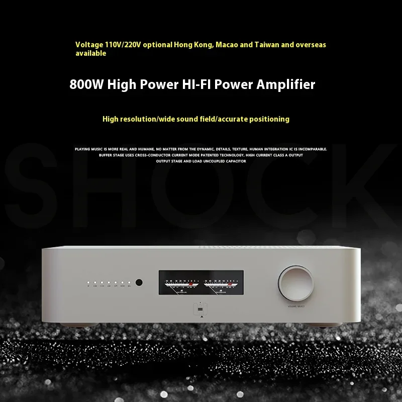 AMXEKR 800W Multifunctional Post Amplifier Pure Power Amplifier All-In-One Machine, Lossless Music Player with Remote