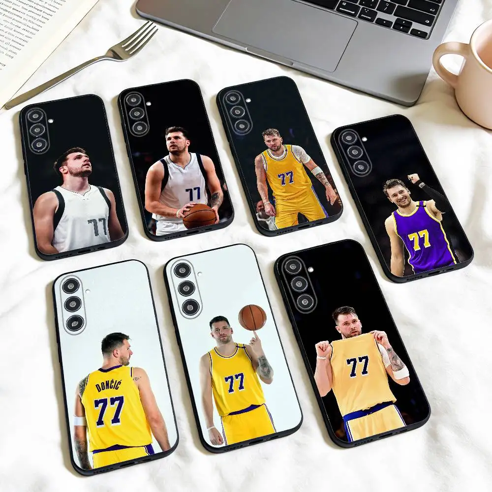 basketball Luka Doncic 77   phone Case For Samsung Galaxy A73,A72,A71,A70,A53,A52,A51,Others Soft Black Shell