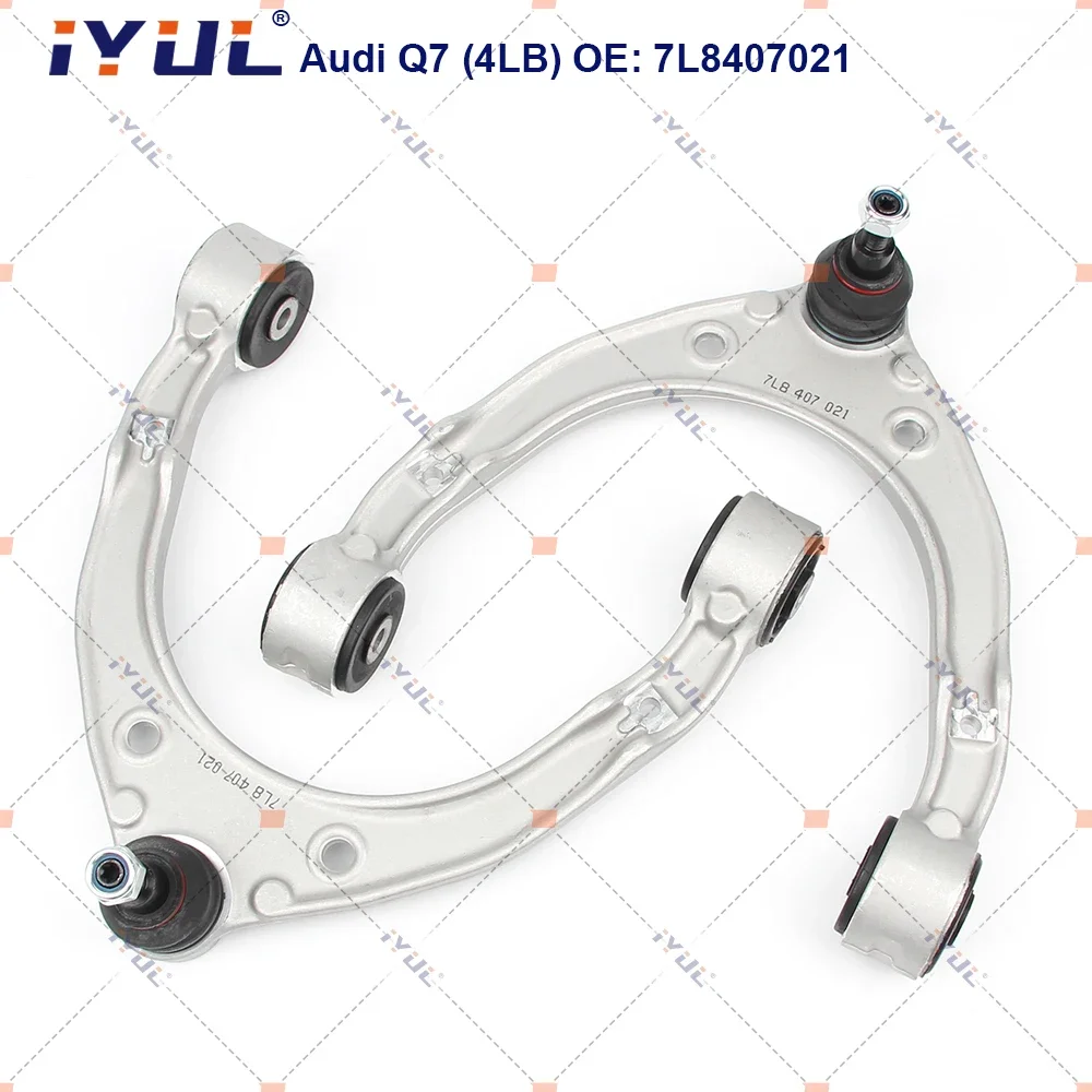 IYUL Front Upper and Lower Control Arm Swing Arm Kits For Audi Q7 4LB SUV 2006-2016 1 OE 7P0407151E 7P0407152E 7L8407021