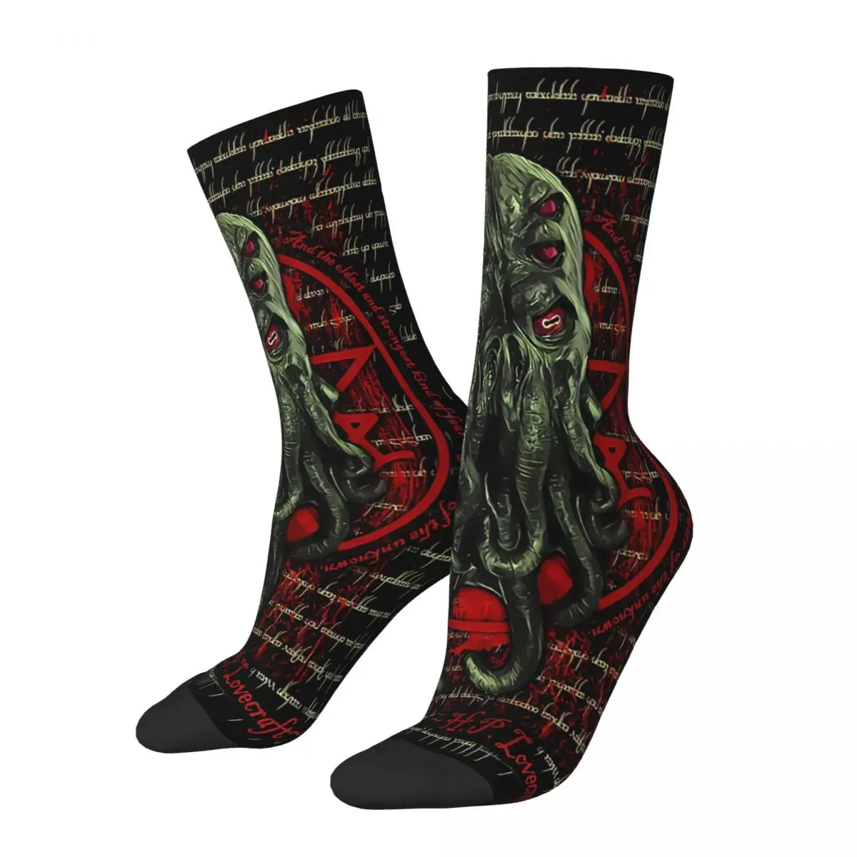 Chaussettes Octopus Cthulhu Mythos pour hommes et femmes, bas d'hiver, Harajuku