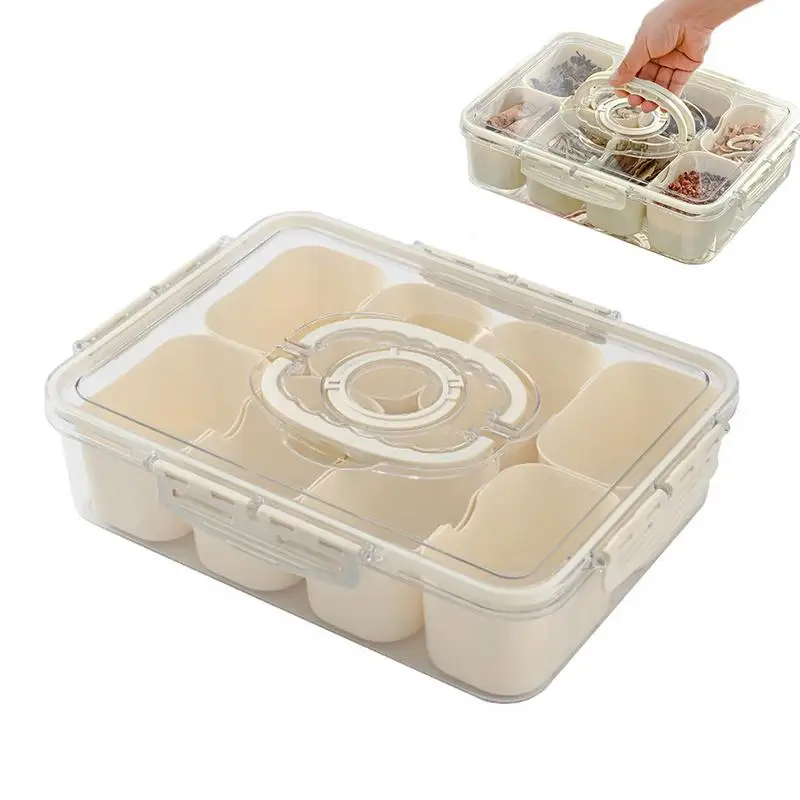 

Divided Serving Tray Food Organizer Box With 8 Compartments Portable Charcuterie Box Snack Organizer Container For Candy