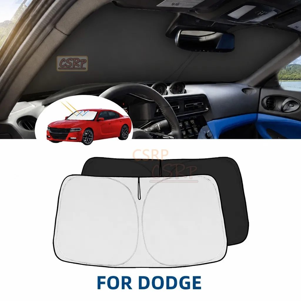 Windshield Sunshade Car Visor Front Window Sun Shade Cover For Dodge Charger Durango Challenger Parasol Accessories