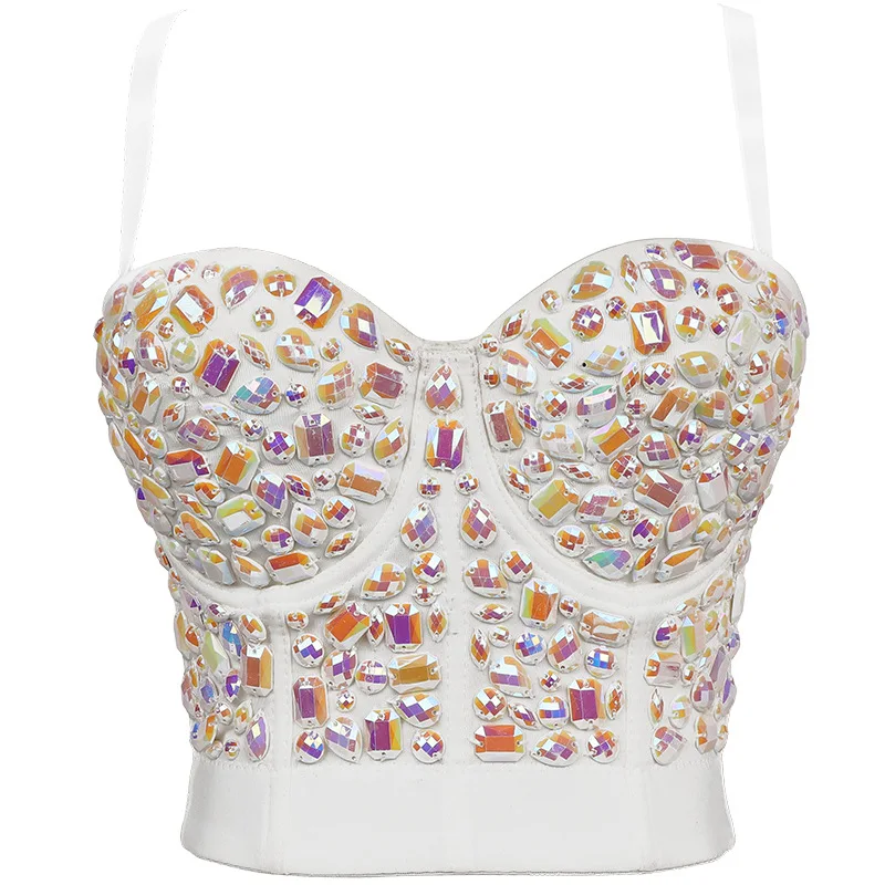 Bloemen Corset Top Tank Top Nachtclub Sexy Korte Borst Binder Hemdje Mujer Push Up Tube Top Hemdje Vrouwen Debardeur Zomer