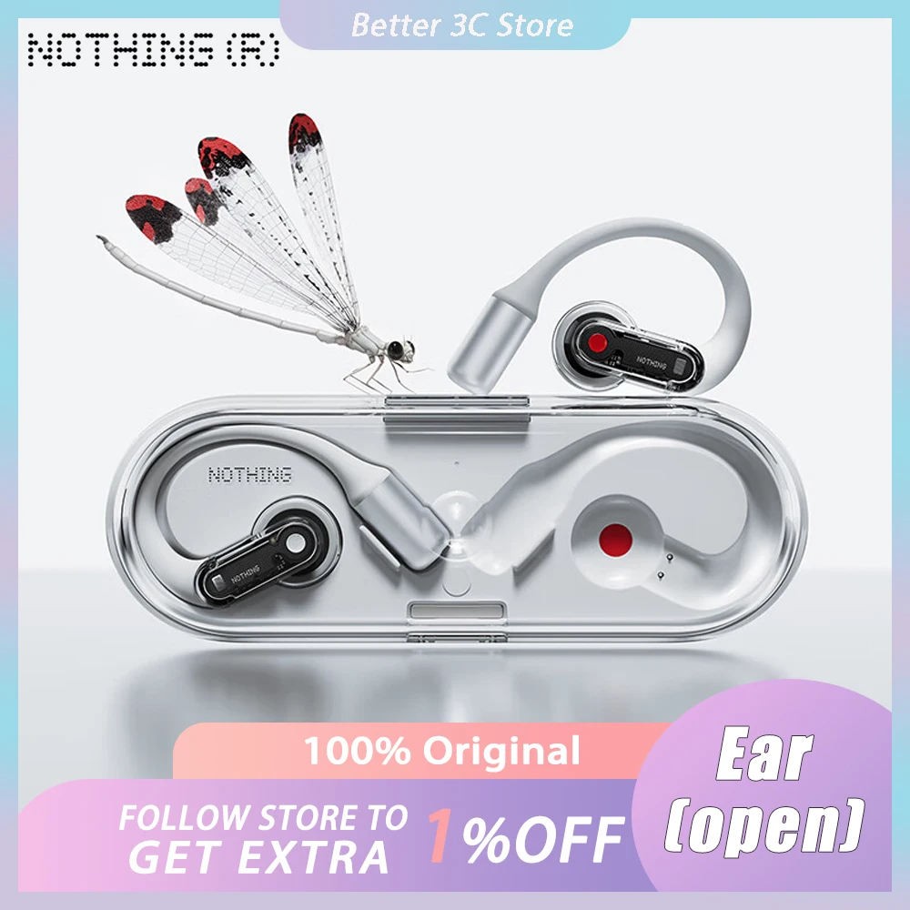 NOTHING Ear (open) Earphone Ultra compact Advanced Sound Performance Open Earbuds Low Delay Bluetooth 5.3 Lightweight Gifts