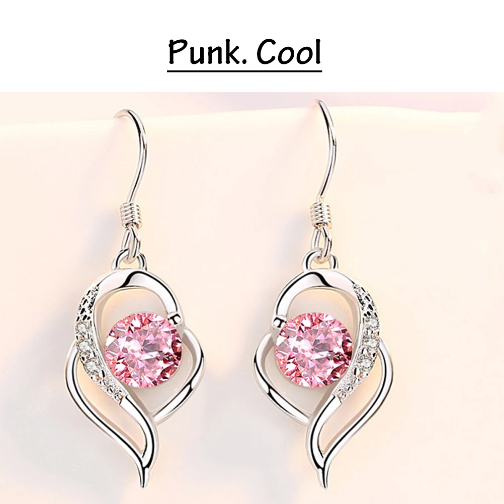 

1 Pair of Temperament Earring Fashion Silver Ear Drop Decorative Earring for Woman Lady ( )
