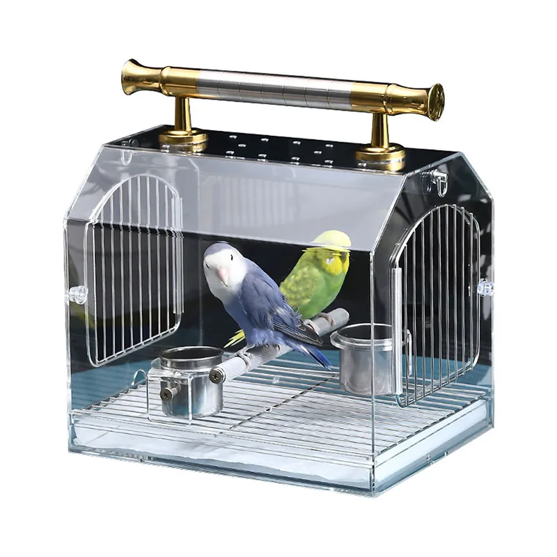 

Custom Personalized High-definition Transparent Portable Modern Luxury Bird Cage & Carrier For Birds Home Use