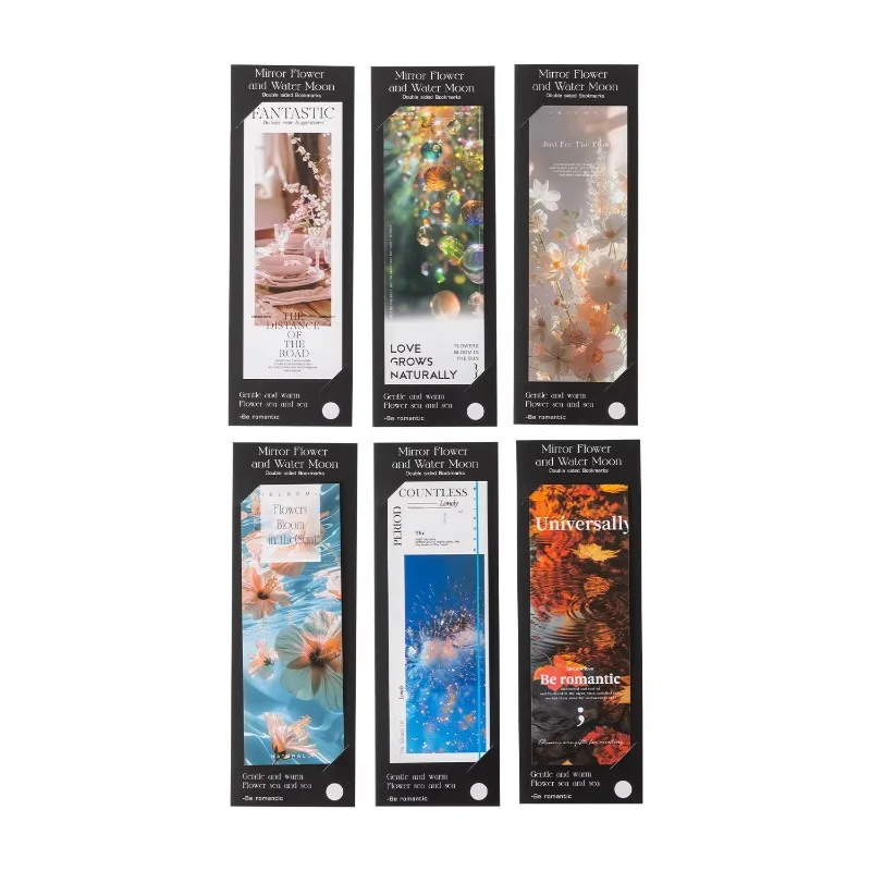 5Pcs Bookmarks Mirror Moon Series Clear Literature Handbook Decoration Material stationery Pack Supplies Scrapbook 214*70MM