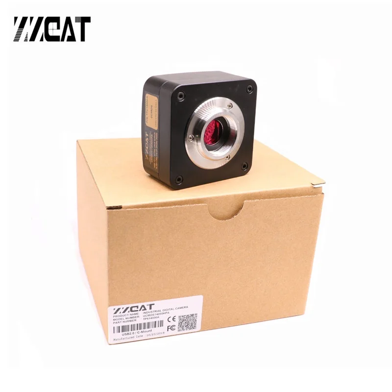 USB 2.0 CMOS عالية السرعة C جبل CCD كاميرا مجهرية صناعية لمجهر ستيريو بيولوجي 3MP 5MP 10MP 12MP 14MP