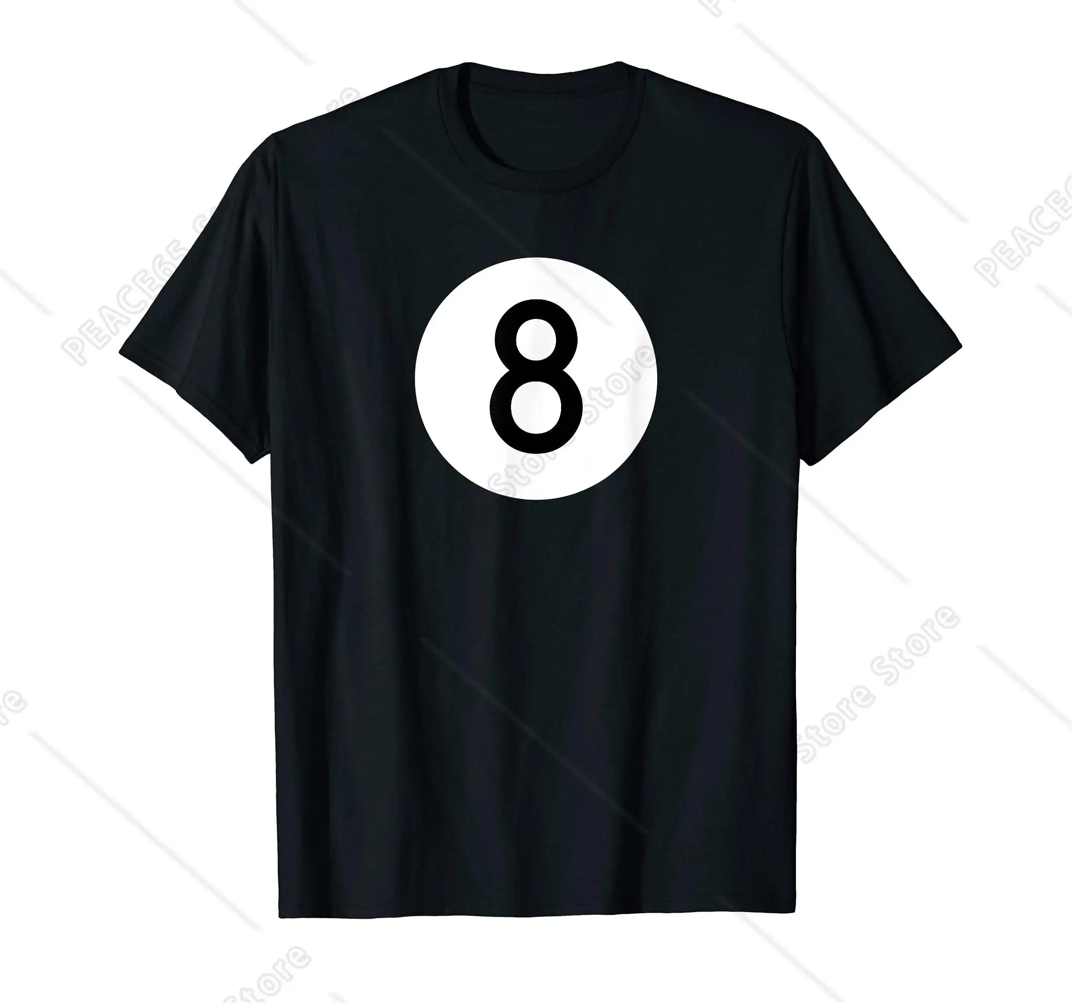 

Eight Ball Center Icon T-Shirt Men Women Tshirts Summer Cotton Tops Cotton Loose Street Hip Hop T-Shirts