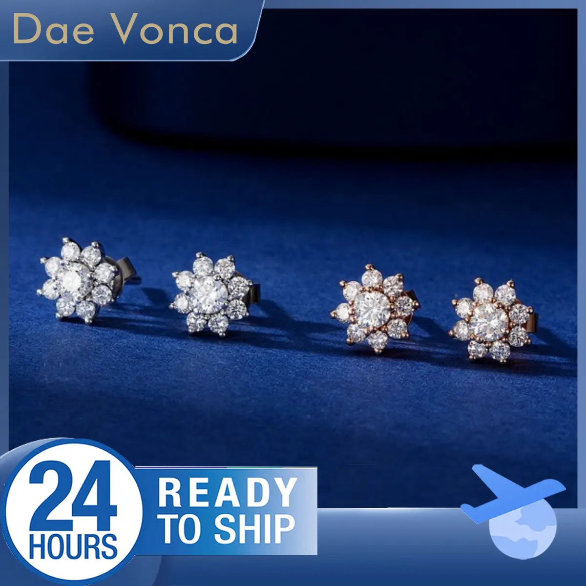 

Серьги-гвоздики из белого золота 18 карат с бриллиантами Halo в форме подсолнуха, кольцо с ореолом, круглые серьги с бриллиантами, выращенные в лаборатории, для подарка на день рождения