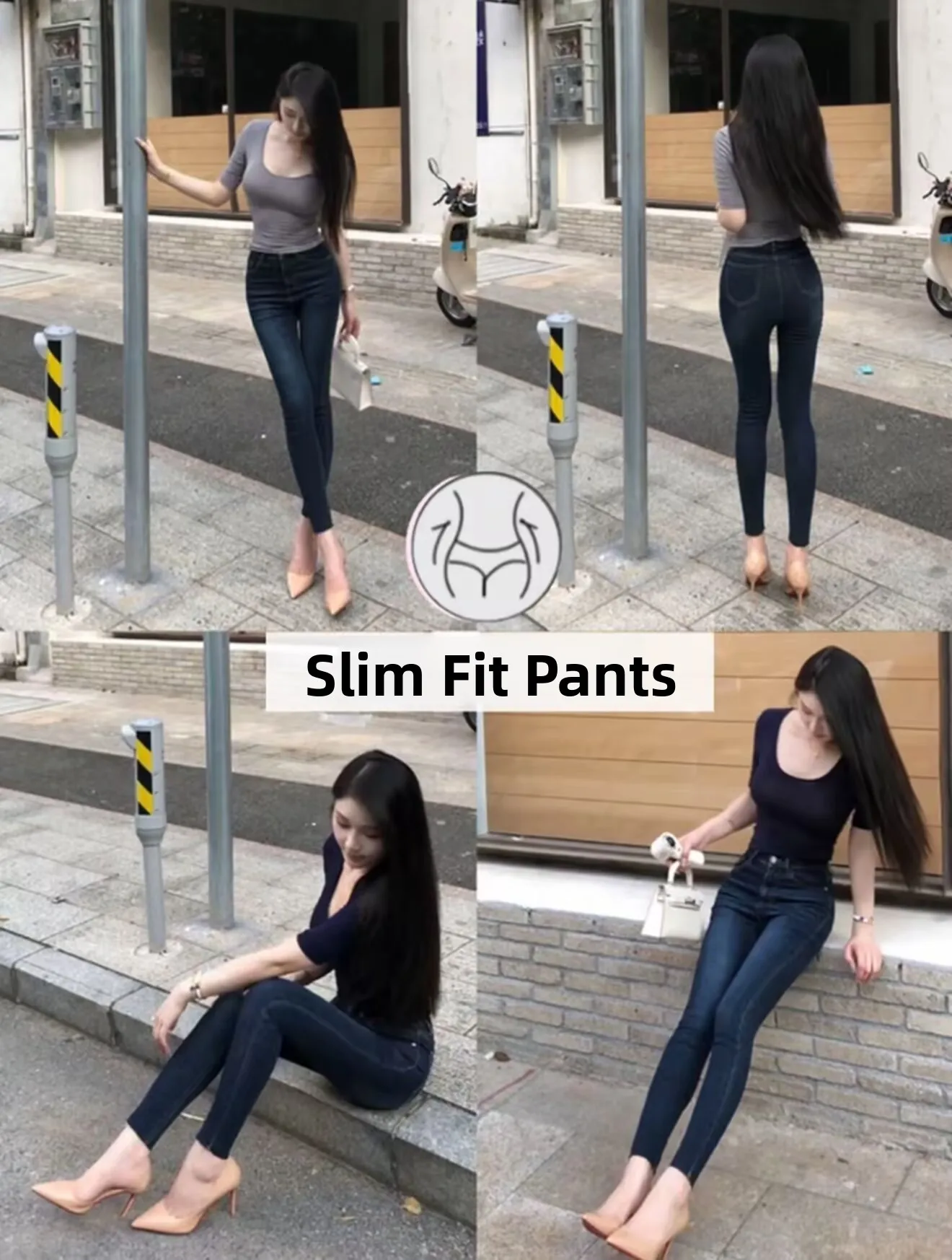 

High Waist Fce Lined Bootcut Jeans Women's Slim Fit Elastic Nine Point Denim Pants Korean Sle Autumn Faion Butt Lifting