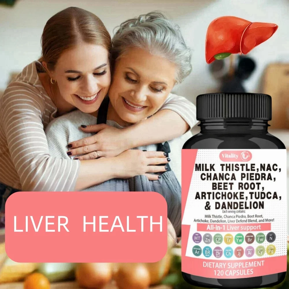 Milk Thistle Capsule - Helps Purify & Detoxify The Liver, Lower Blood Lipids, Maintain Healthy Liver Function Natural Dandelion