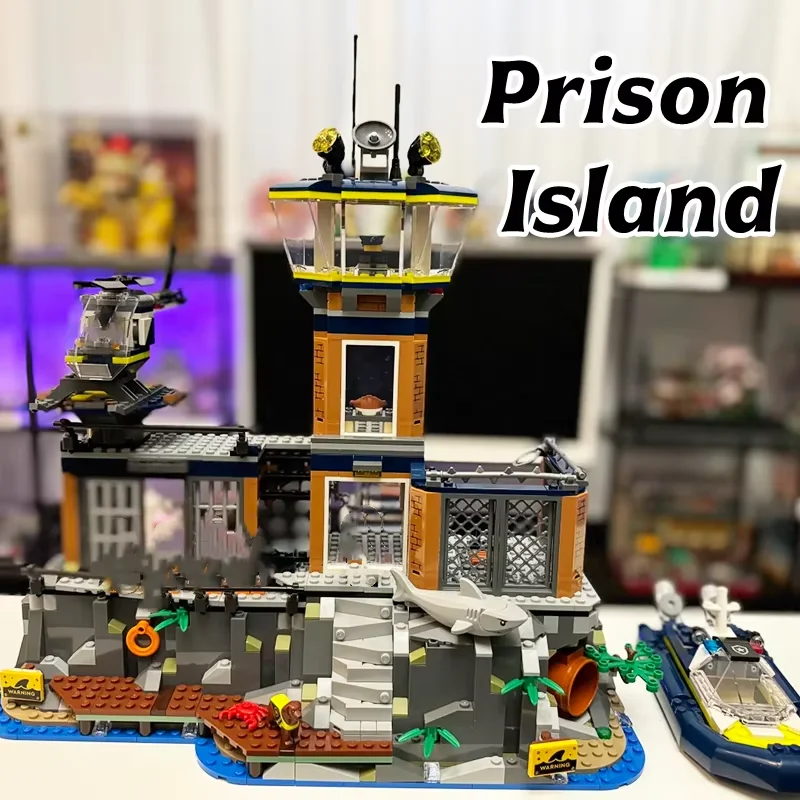 

Совместимые наборы MOC для третьих вечеринок, серия City, новый полицейский тюремный центр, островная станция, строительные блоки, детские игрушки, подарок