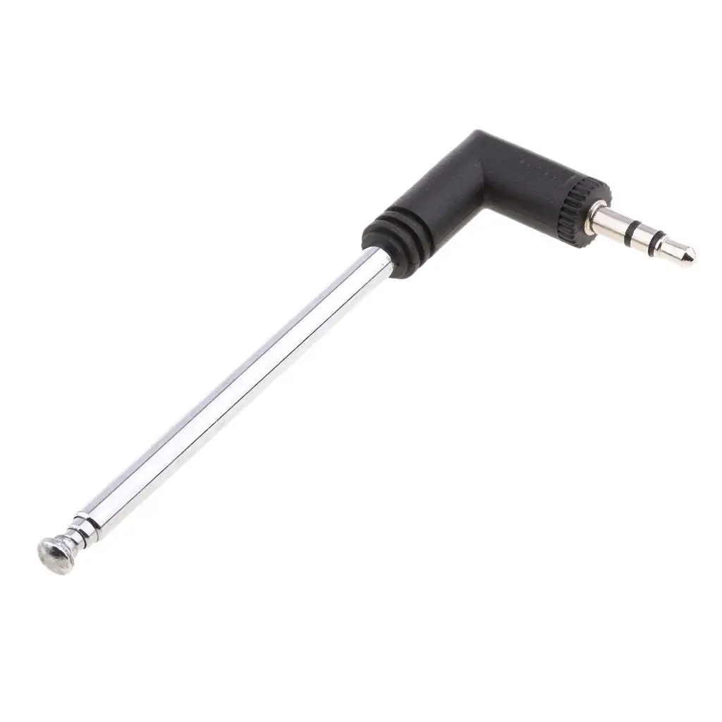 FM Radio Antenna 3.5mm Plug Telescopic Metal Antenna for Cellphone Long Range Wireless Signal Receiving