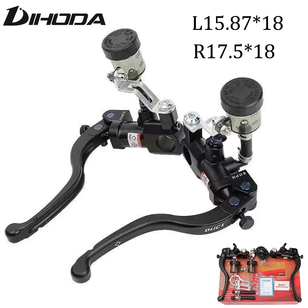 L15.87/R17.5mm Piston Radial Mount Brake Master Cylinder 22mm Universal Direct‑Push Racing Brake Lever for Honda Yamaha BMW Niu