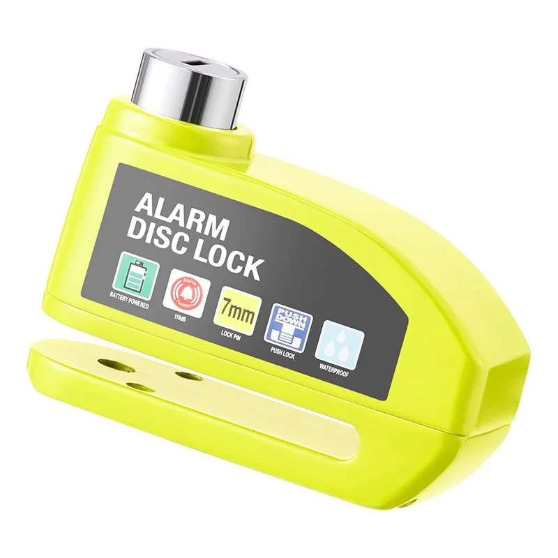 Waterdicht motorfiets alarmslot fiets scooter beveiliging anti-diefstal slot motor schijfrem slot + slotbeugel + herinnering tou