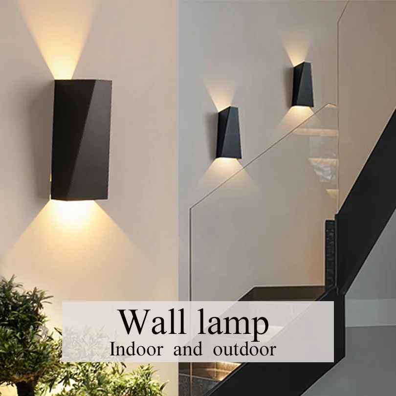 

LED Wall Lamp Outdoor IP66 Waterproof 4W 6W 8W Black Minimalist Modern Decorative Wall Light For Corridor Garden Indoor