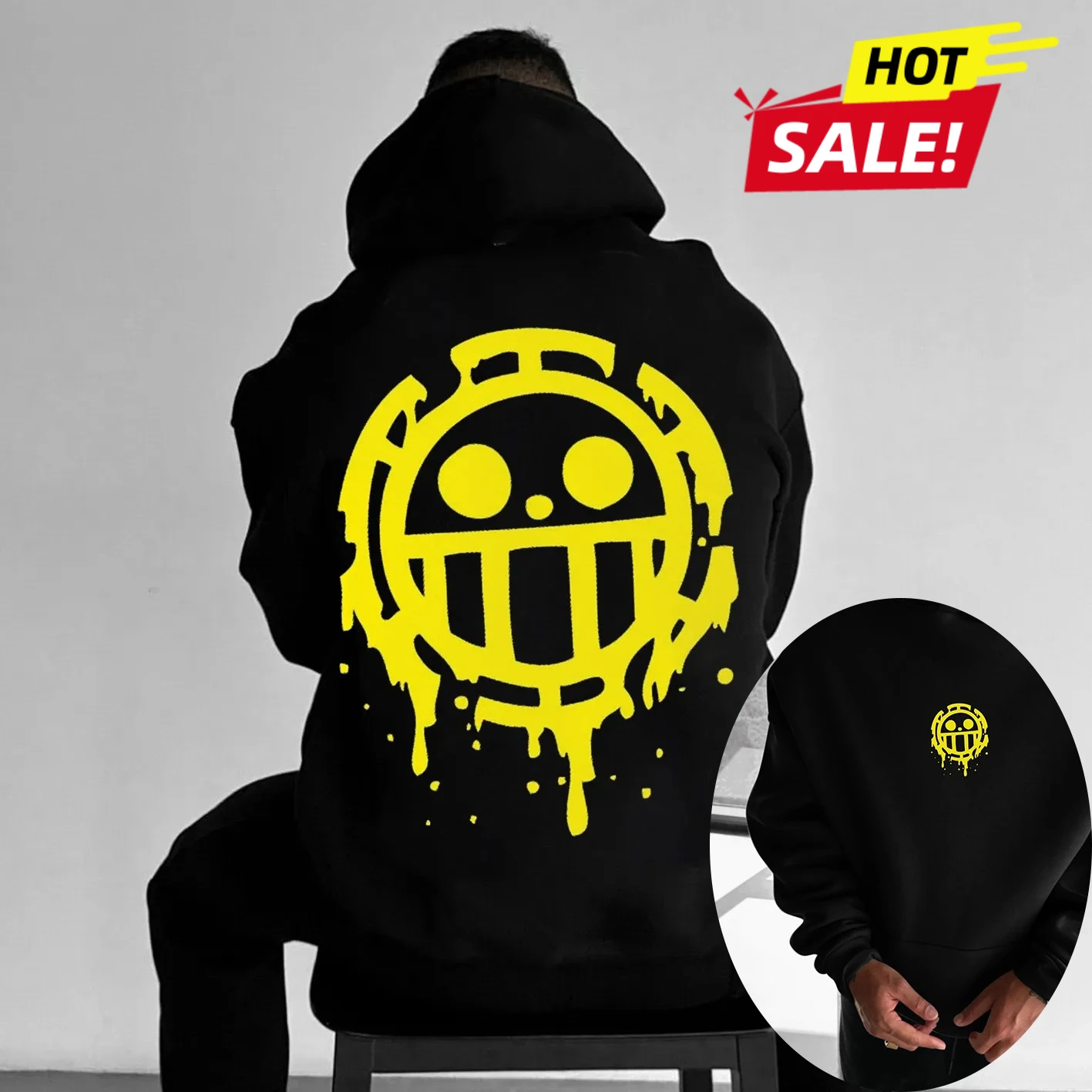 

Цельная толстовка в стиле ретро в стиле анимации Y2K, впитывающая пот и дышащая куртка для мужчин, женщин, взрослых и детей